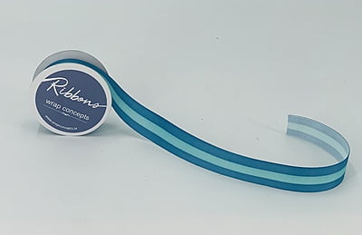 Grosgrain Stripes Ribbon - Grey & Aubergine