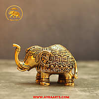 Brass Elephant Idol - 2.5 Inch Height