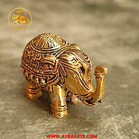 Brass Elephant Idol - 2.5 Inch Height