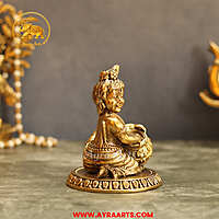 Premium Brass Pot Krishna Makkan Chor - 5 Inch Height