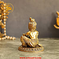 Premium Brass Pot Krishna Makkan Chor - 5 Inch Height