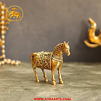 Premium Brass Horse  - 4.5 Inch Length