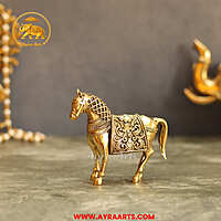 Premium Brass Horse  - 4.5 Inch Length