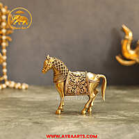Premium Brass Horse  - 4.5 Inch Length
