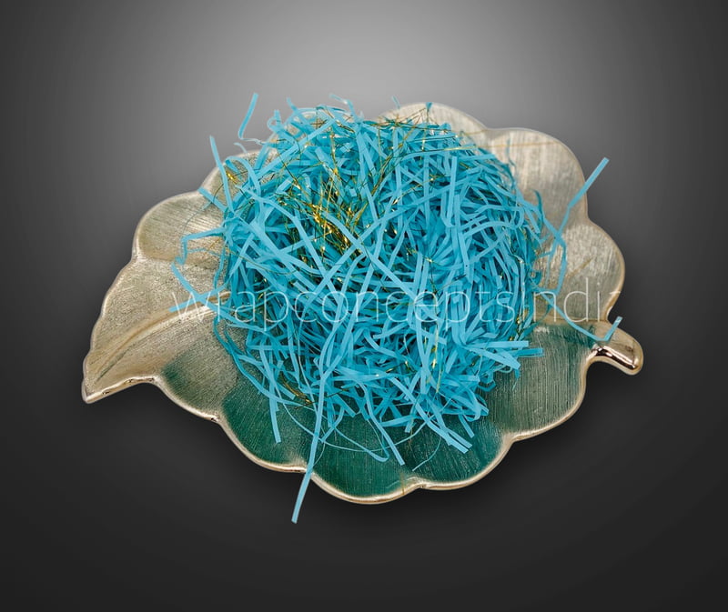 Blue Paper Grass with Gold Hints