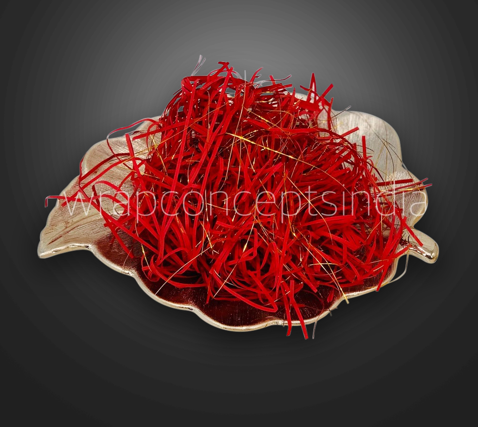 Red Paper Grass with Gold Hints