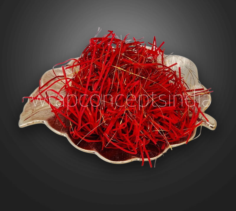 Red Paper Grass with Gold Hints