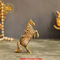 Premium Brass Horse Lifting Front Legs - 4.5 Inch Height