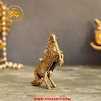Premium Brass Horse Lifting Front Legs - 4.5 Inch Height