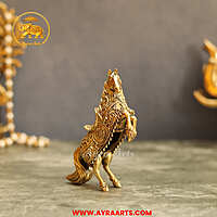 Premium Brass Horse Lifting Front Legs - 4.5 Inch Height