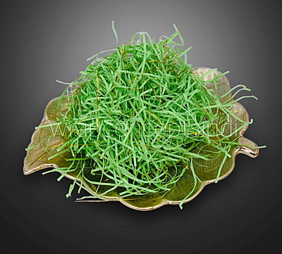 Green Paper Grass with Gold Hints