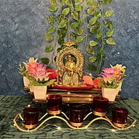 Sai Baba Singhasan Small Gold Colour Sai Baba Singhasan Small Gold Colour