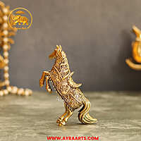 Premium Brass Horse Lifting Front Legs - 4.5 Inch Height