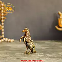 Premium Brass Horse Lifting Front Legs - 3.5 Inch Height