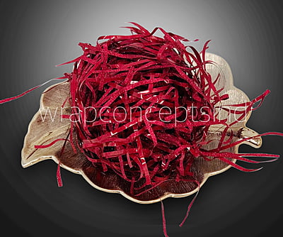 Metallic Paper Grass - Maroon