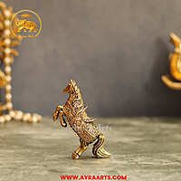 Premium Brass Horse Lifting Front Legs - 3.5 Inch Height