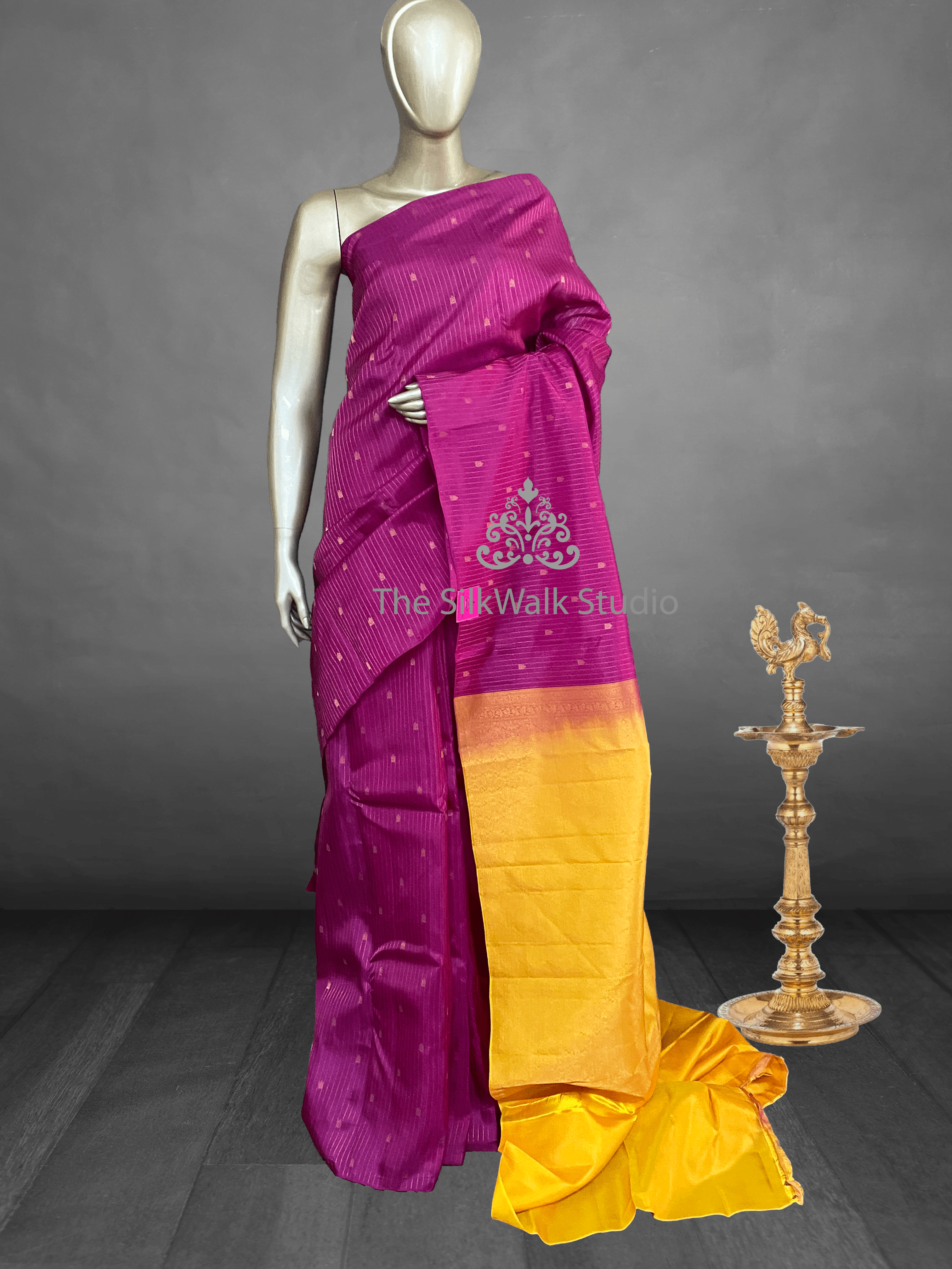 Nithya - The Silk Saree in Stripes 19291
