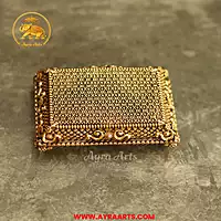 Premium Brass Pooja Chowki - 3.5 Inch Length
