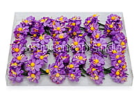 Paper Flowers with Yellow Pollen - Purple