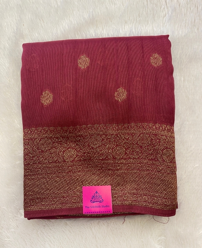 Mridula – The Banarasi Raw Silk Saree in Floral Motifs 19321