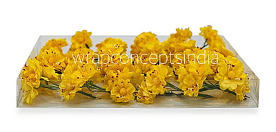 Paper Flowers with Yellow Pollen - Yellow