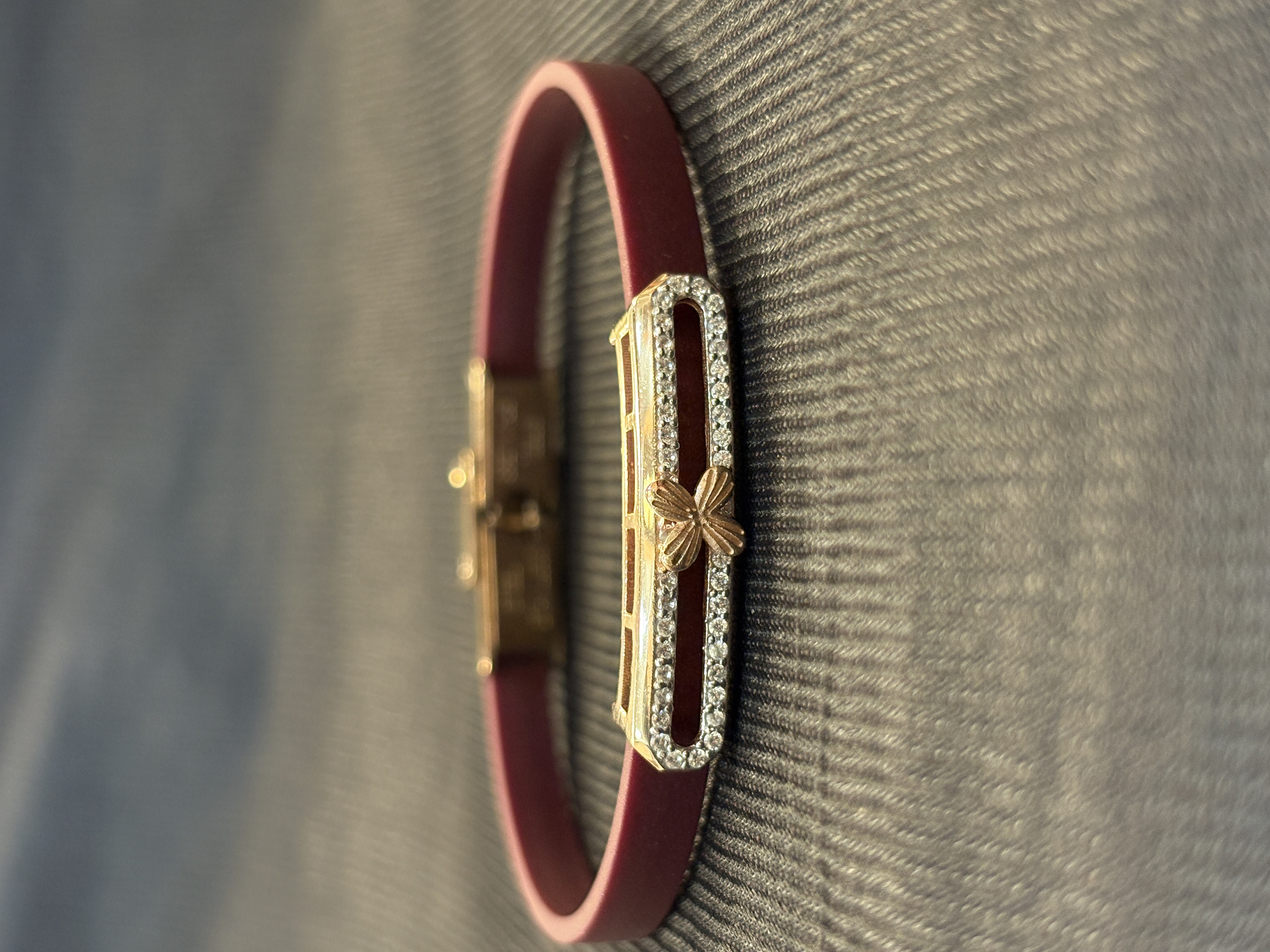 Silver niral unisex band with rosegold finish