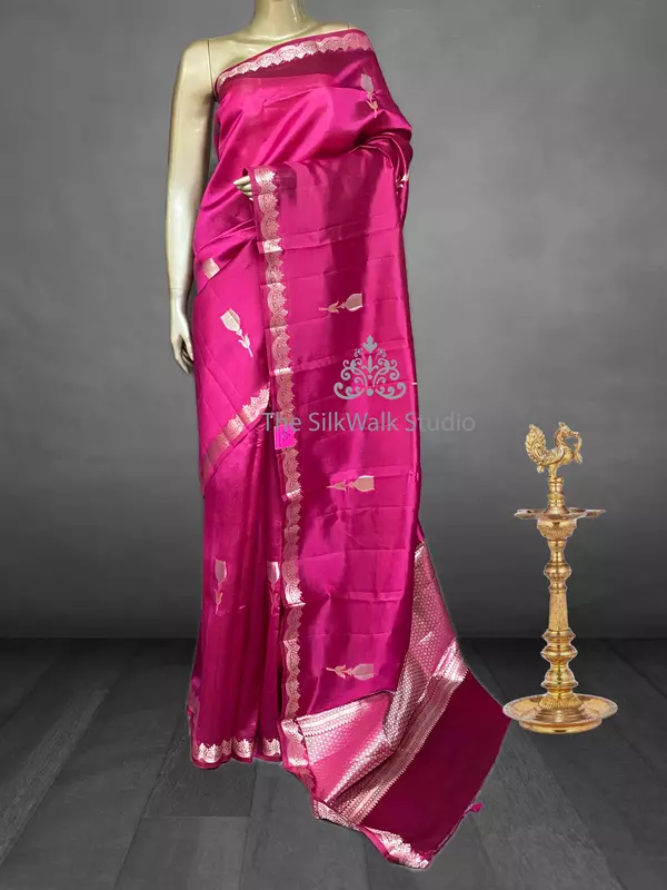 Prahba - The Pure Mango Silk Banarasi Handloom Saree 19329