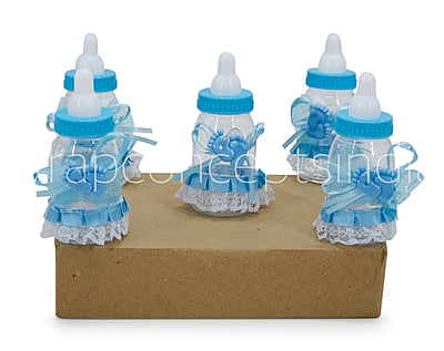 Baby Feet Motif & Lace Bottle