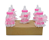 Baby Feet Motif & Lace Bottle