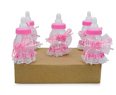Baby Feet Motif & Lace Bottle