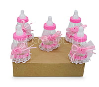 Baby Feet Motif & Lace Bottle