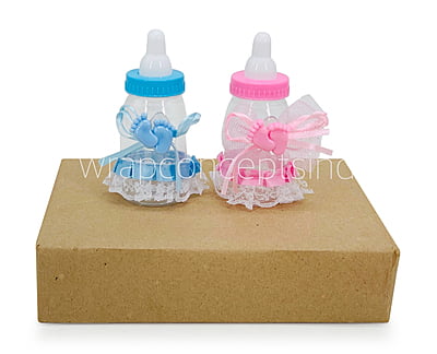 Baby Feet Motif & Lace Bottle