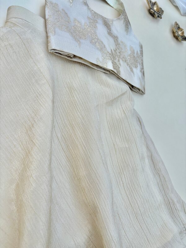 Ivory Blossom Brocade Silk Set