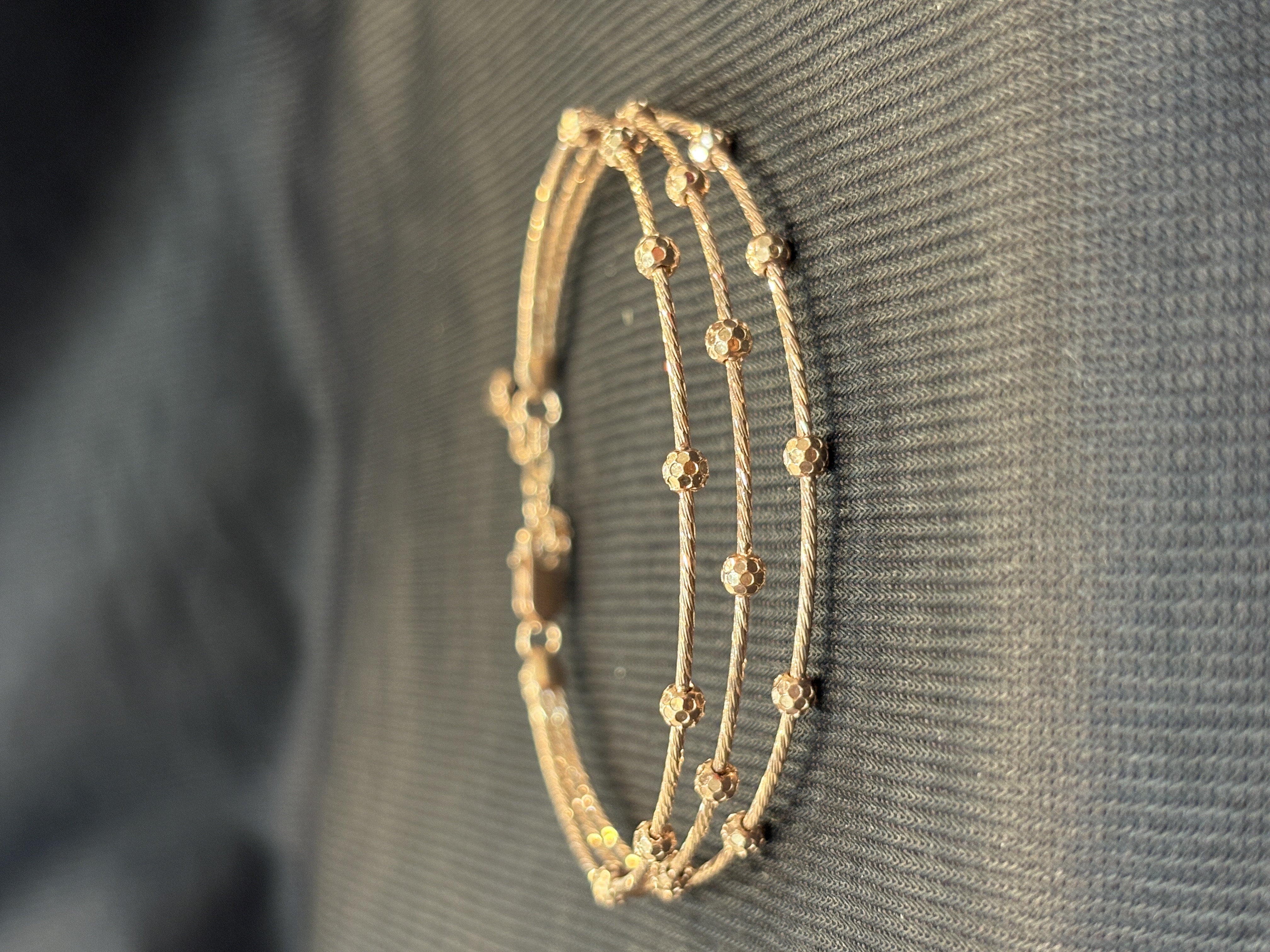 Silver deepthi handcuff with rosegold finish