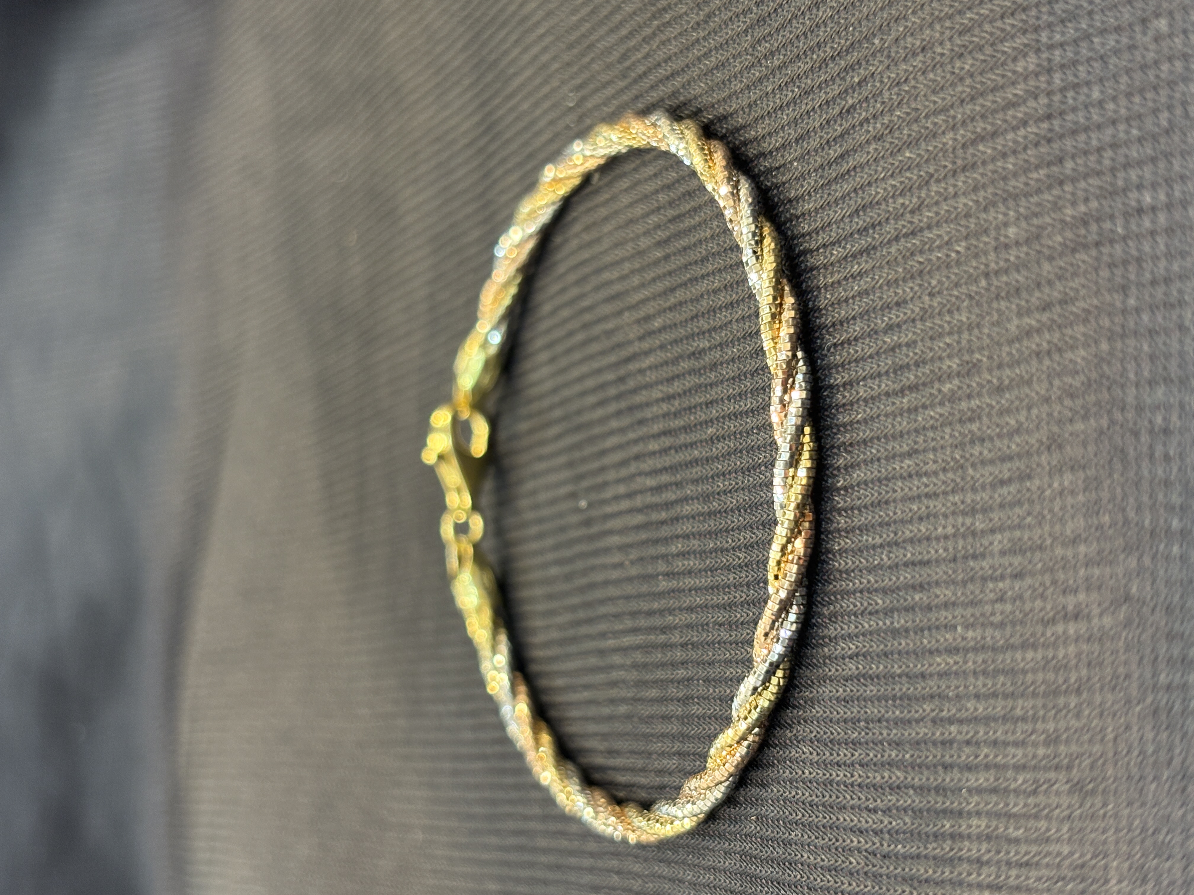Silver two tone cuff