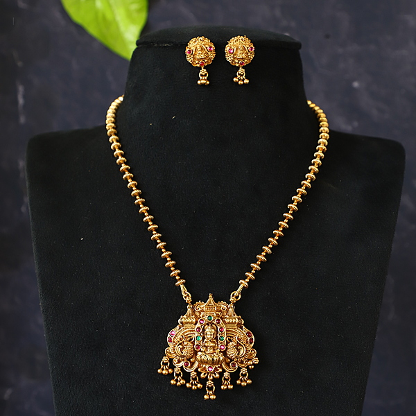 double lakshmi doller attigai design neckpiece