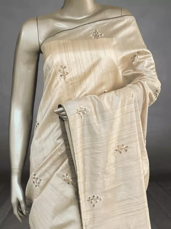 Tamanna - Simple Embroidered Semi Tussar Sarees 9726
