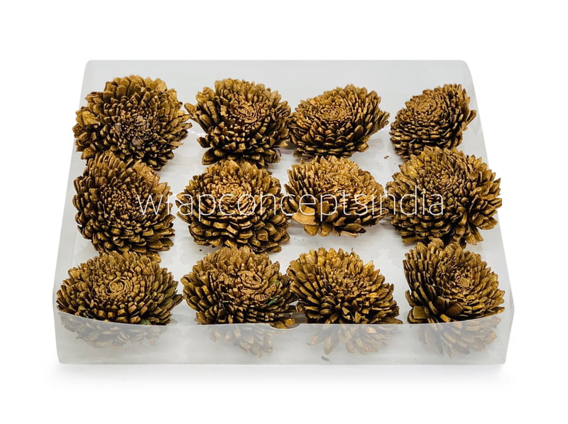 Dull Gold Sola Wood Zinnia