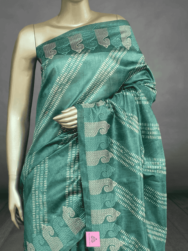 Tamanna - Tussar Sarees with Embroidered Border 9789