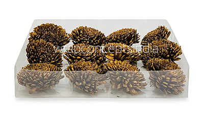 Dull Gold Sola Wood Zinnia