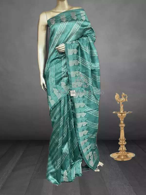 Tamanna - Tussar Sarees with Embroidered Border 9789