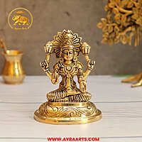 Brass Lakshmi Devi Idol - 5 Inch Height