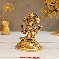 Brass Lakshmi Devi Idol - 5 Inch Height