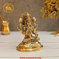 Brass Lakshmi Devi Idol - 5 Inch Height