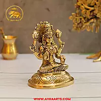 Brass Lakshmi Devi Idol - 5 Inch Height