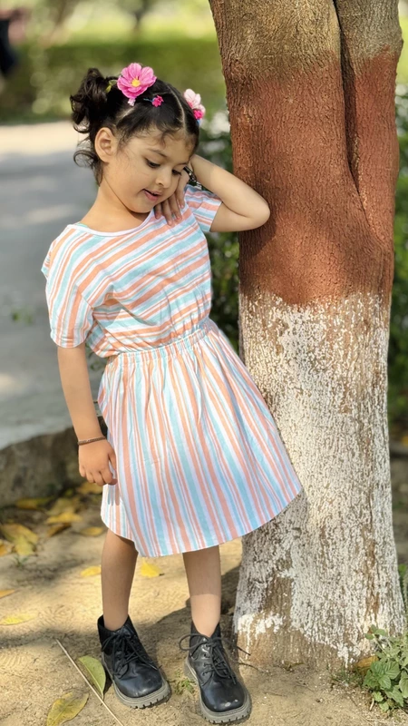 Cotton Frock - Stripes