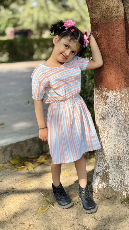 Cotton Frock - Stripes