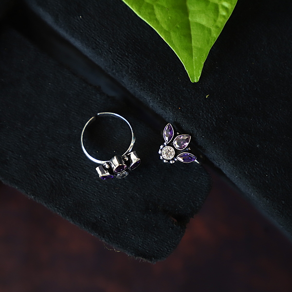 FOUR STONE TOE RING"