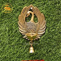 Brass Peacock Wall Hanging 9 Inch Height