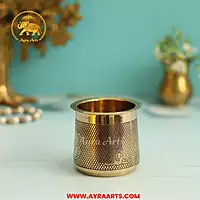 Brass Shank Chakra Namah Panch Patra - 2.5 Inch Height